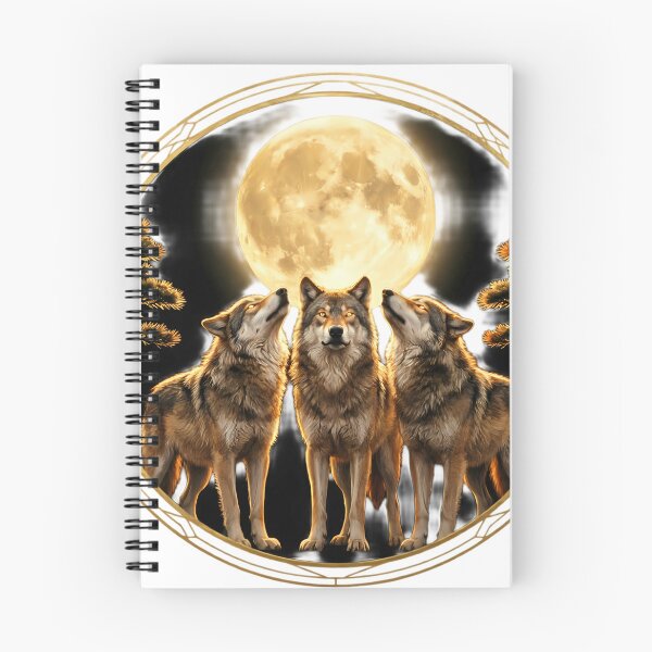 Item preview, Wolf Pack Moonlight - Forest Wolves Art designed and sold by SupernovaNote.