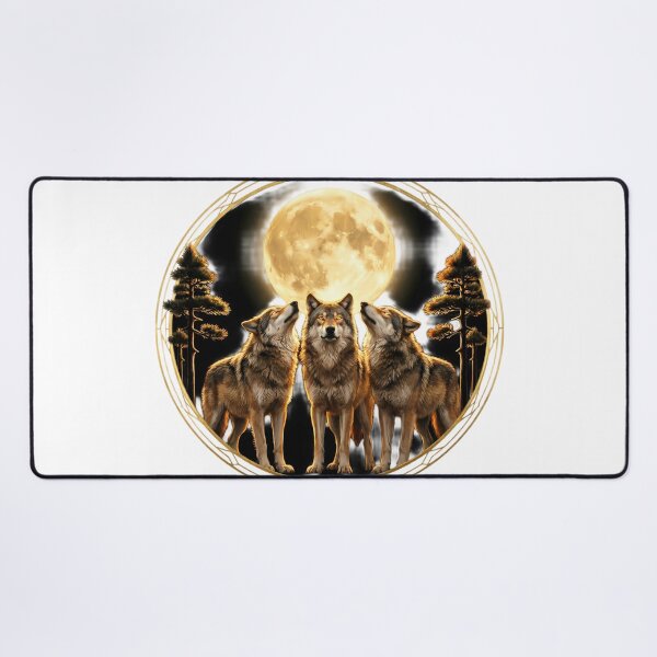 Item preview, Wolf Pack Moonlight - Forest Wolves Art designed and sold by SupernovaNote.