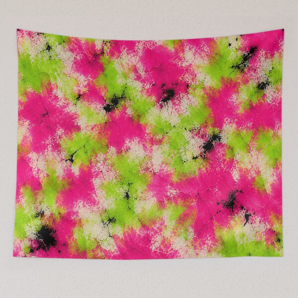 Item preview, Neon Bloom Burst – Vibrant Pink and Lime Abstract Pattern designed and sold by Ingorgia.