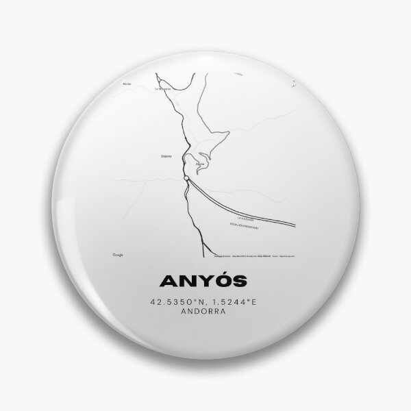 Item preview, Anyós Map Print | Minimalist Road Map of Anyós, Andorra designed and sold by RM-Journey.