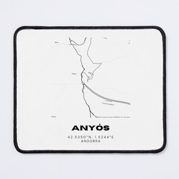 Item preview, Anyós Map Print | Minimalist Road Map of Anyós, Andorra designed and sold by RM-Journey.