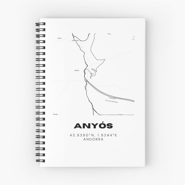 Item preview, Anyós Map Print | Minimalist Road Map of Anyós, Andorra designed and sold by RM-Journey.