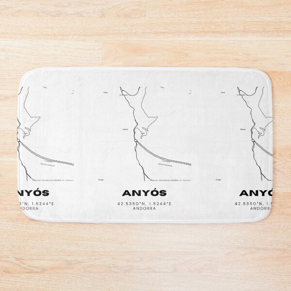 Item preview, Anyós Map Print | Minimalist Road Map of Anyós, Andorra designed and sold by RM-Journey.