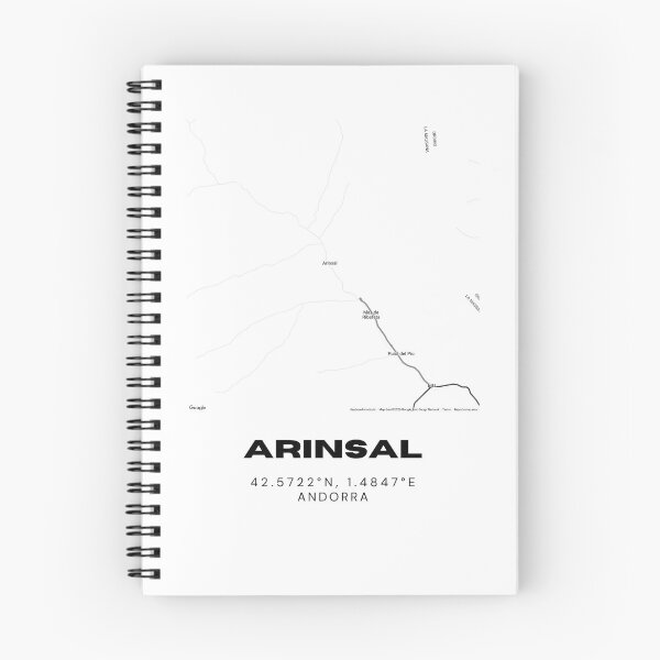 Item preview, Arinsal Map Print | Minimalist Road Map of Arinsal, Andorra designed and sold by RM-Journey.