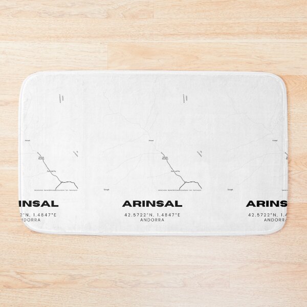 Item preview, Arinsal Map Print | Minimalist Road Map of Arinsal, Andorra designed and sold by RM-Journey.