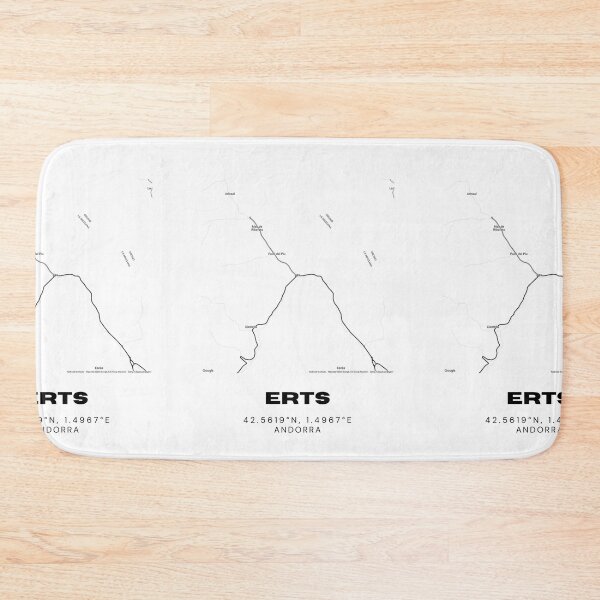 Item preview, Erts Map Print | Minimalist Road Map of Erts, Andorra designed and sold by RM-Journey.