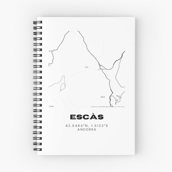 Item preview, Escàs Map Print | Minimalist Road Map of Escàs, Andorra designed and sold by RM-Journey.
