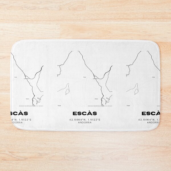Item preview, Escàs Map Print | Minimalist Road Map of Escàs, Andorra designed and sold by RM-Journey.