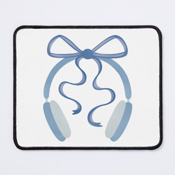 Item preview, Cute Blue Headphones with Bow designed and sold by winterpumpkin.