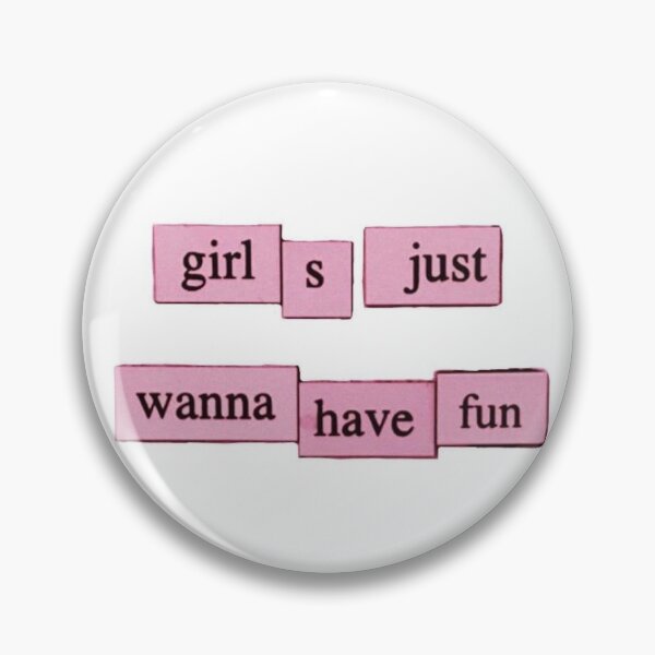 Item preview, Girls Just Wanna Have Fun Pink Retro Magazine Cutout Typography designed and sold by Cleairydelulu.