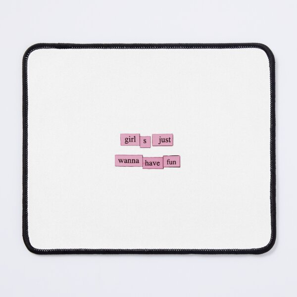 Item preview, Girls Just Wanna Have Fun Pink Retro Magazine Cutout Typography designed and sold by Cleairydelulu.