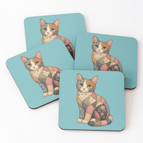 Item preview, Patchwork Quilt Cat designed and sold by MoonlitWhiskers.