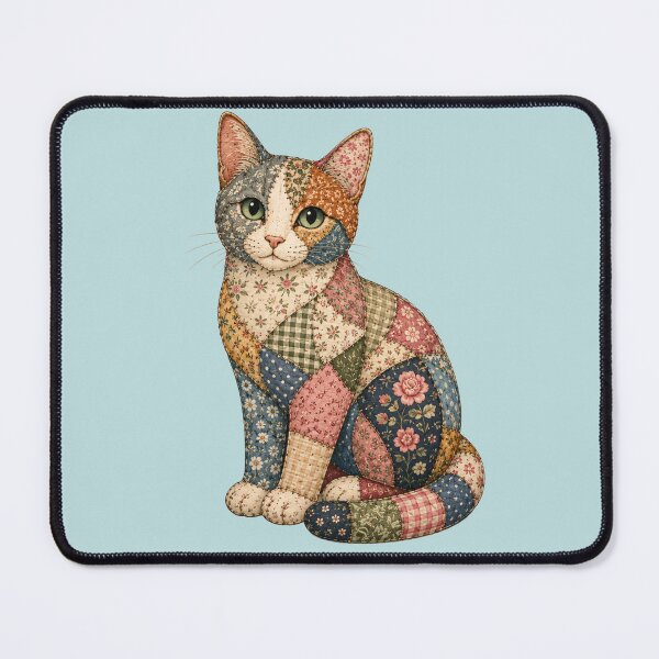 Item preview, Patchwork Quilt Cat designed and sold by MoonlitWhiskers.
