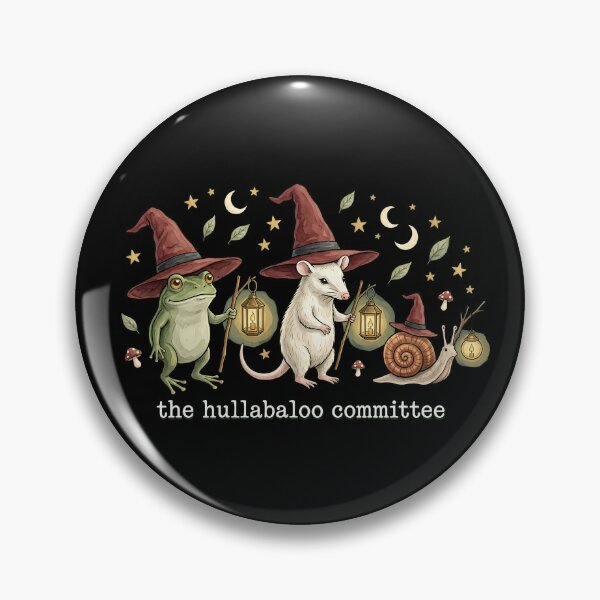 Item preview, The Hullabaloo Committee Funny Frog Opossum Snail Witchy Animal Meme Vintage Cottagecore designed and sold by CutOutIdols.