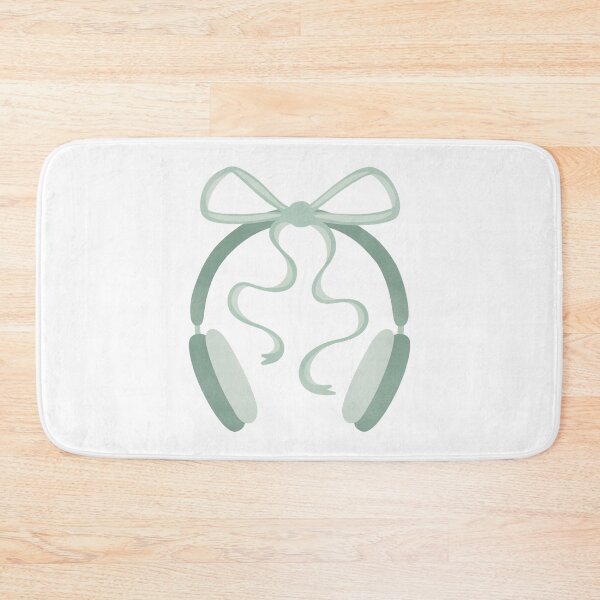 Item preview, Cute Green Headphones with Bow designed and sold by winterpumpkin.