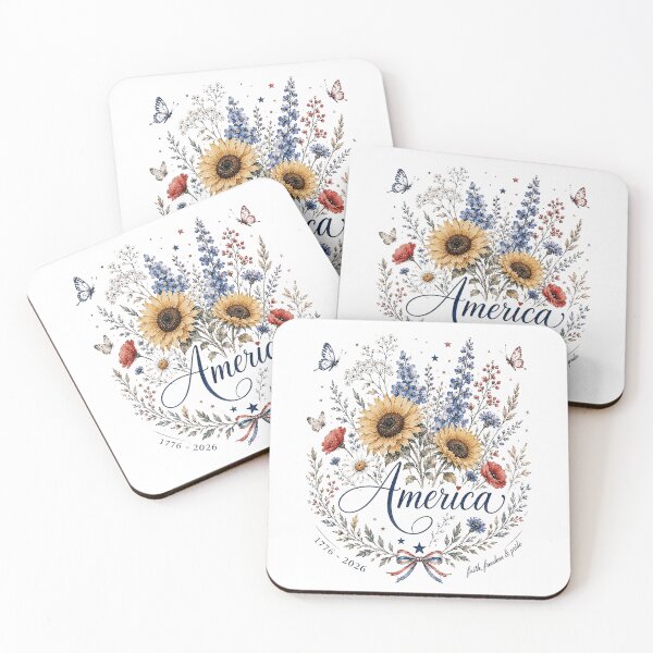 Item preview, America 250 Patriotic Floral Watercolor designed and sold by PetalGarden.