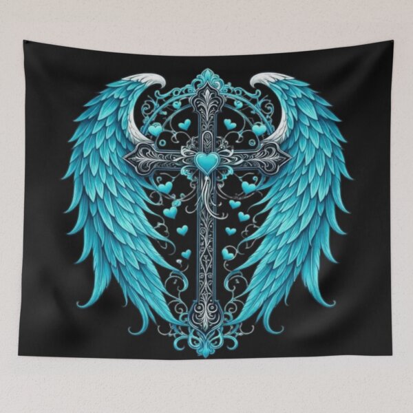 Item preview, Heavenly Wings & Cross of Faith designed and sold by INKRebelGraphic.