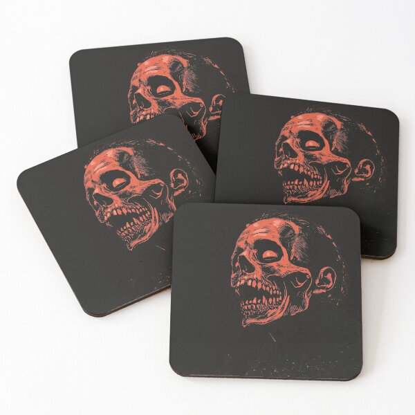 Item preview, Retro Pulp Horror Screaming Zombie Skull Graphic designed and sold by ERODED SELF.