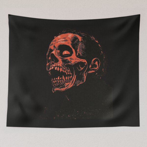 Item preview, Retro Pulp Horror Screaming Zombie Skull Graphic designed and sold by ERODED SELF.
