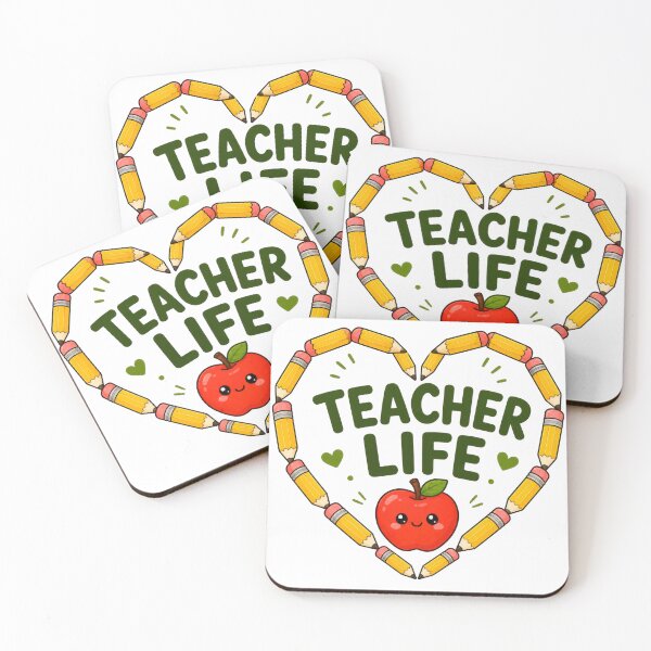 Item preview, Teacher Life Cute Apple and Pencil Heart Teacher Gift designed and sold by INVITOARTE.