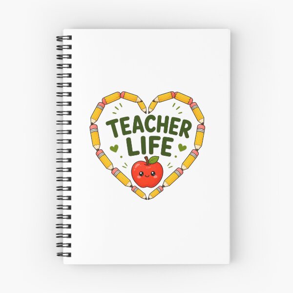 Item preview, Teacher Life Cute Apple and Pencil Heart Teacher Gift designed and sold by INVITOARTE.