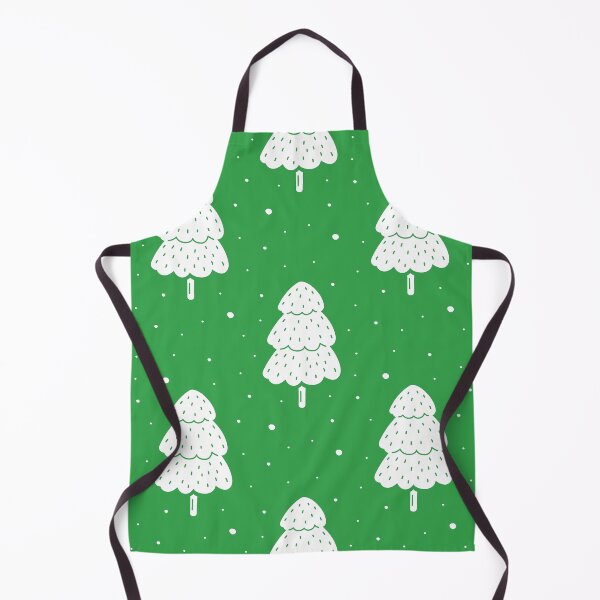 Item preview, Christmas Snowy Trees Pattern On Holiday Green Background designed and sold by DEC02.