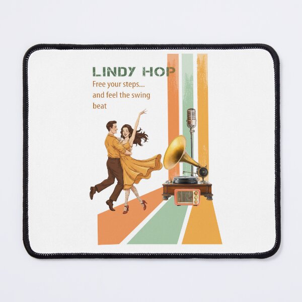 Item preview, Lindy Hop Vintage Swing Dance Poster Art designed and sold by Dinaelsherkawy.