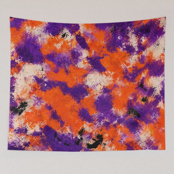 Item preview, Retro Pop Fusion – Orange and Purple Abstract Pattern designed and sold by Ingorgia.