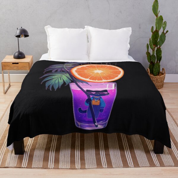 Item preview, Vaporwave Black Cat in Purple Drink Neon Orange Slice T-Shirt Design designed and sold by BLUESKY11a.