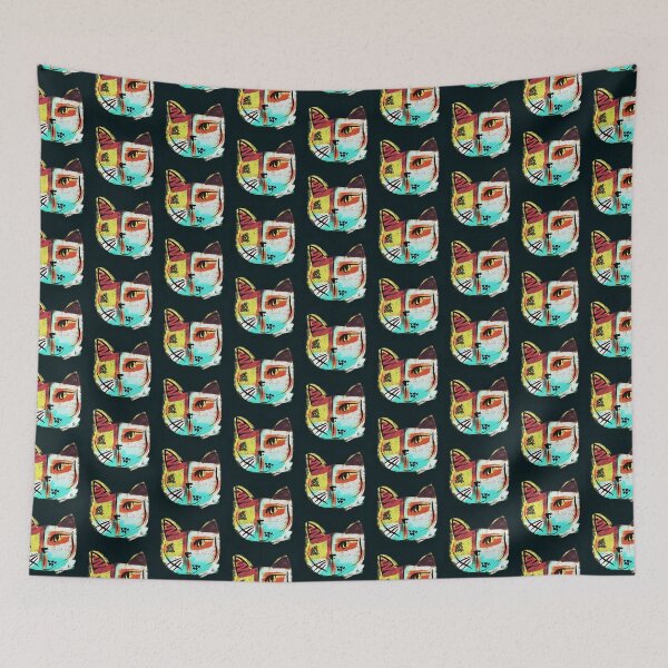 Item preview, Retro Abstract Cat Art Print Alan designed and sold by The Groove Garden.