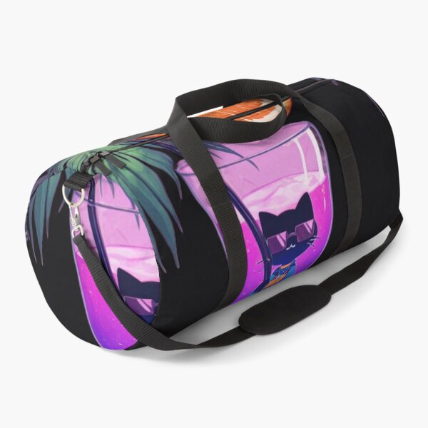 Item preview, Vaporwave Black Cat in Purple Drink Neon Orange Slice T-Shirt Design designed and sold by BLUESKY11a.