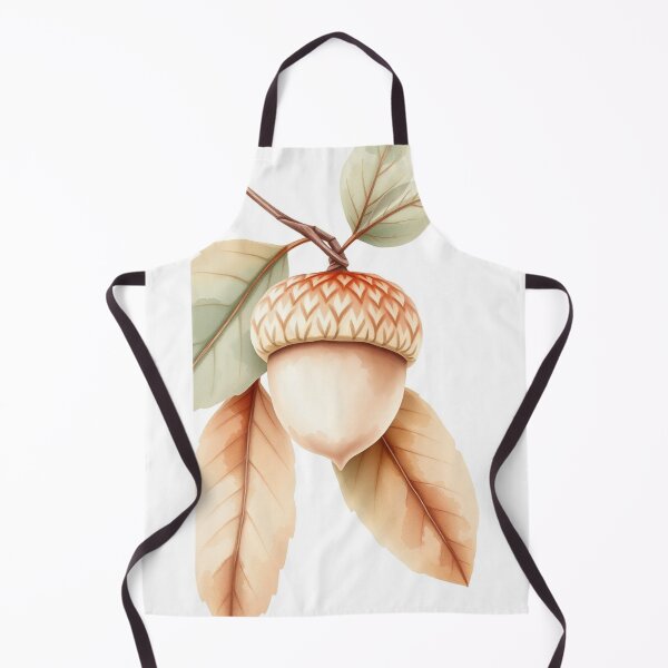 Item preview, Watercolor Autumn Acorn with Fall Leaves designed and sold by Vida e Arte.