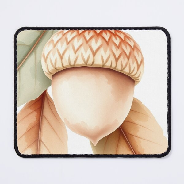 Item preview, Watercolor Autumn Acorn with Fall Leaves designed and sold by Vida e Arte.