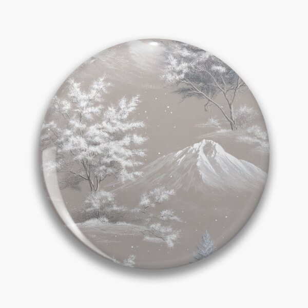 Item preview, Winter Forest With Snowy Mountains, neutral color designed and sold by LiluGross.
