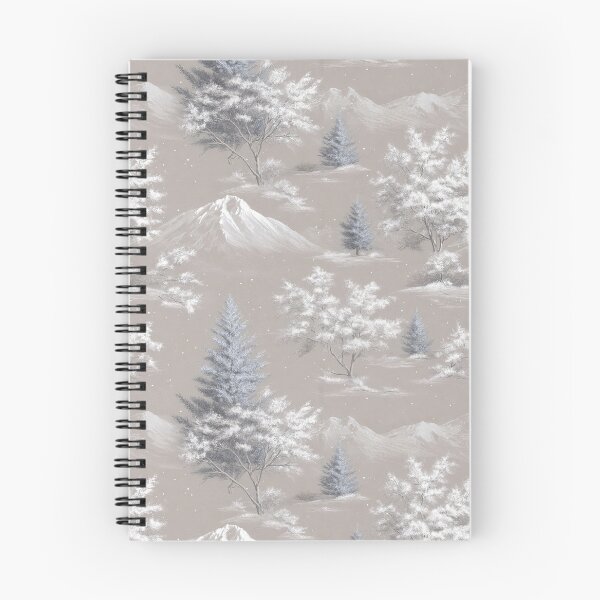 Item preview, Winter Forest With Snowy Mountains, neutral color designed and sold by LiluGross.