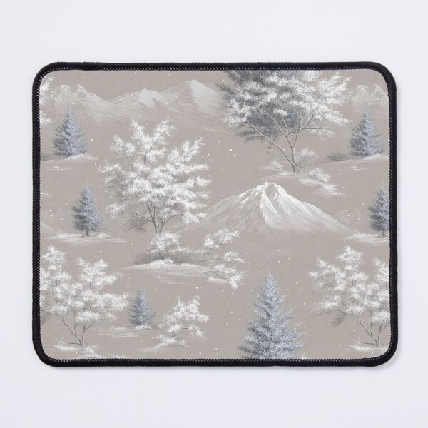 Item preview, Winter Forest With Snowy Mountains, neutral color designed and sold by LiluGross.