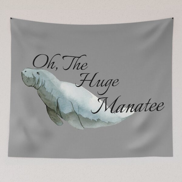 Item preview, Oh The Huge Manatee Pun Design designed and sold by Vileprint.