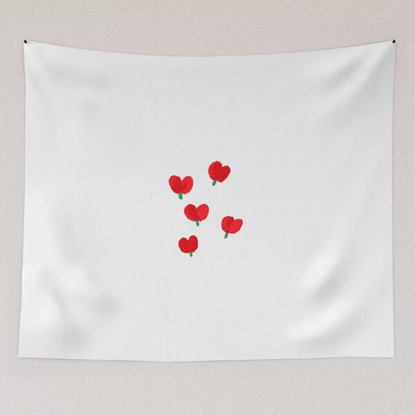 Item preview, Cute Red Heart Shaped Flowers Illustration designed and sold by DailyDoodlesBySumbul.