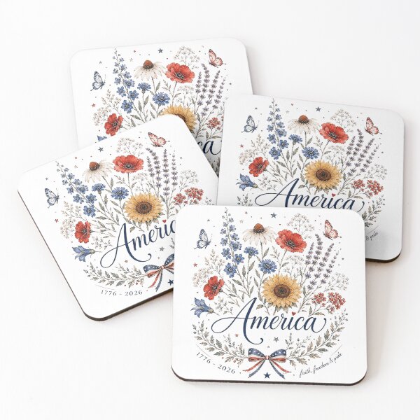 Item preview, America 250 Patriotic Floral Watercolor designed and sold by PetalGarden.