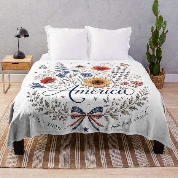 Item preview, America 250 Patriotic Floral Watercolor designed and sold by PetalGarden.