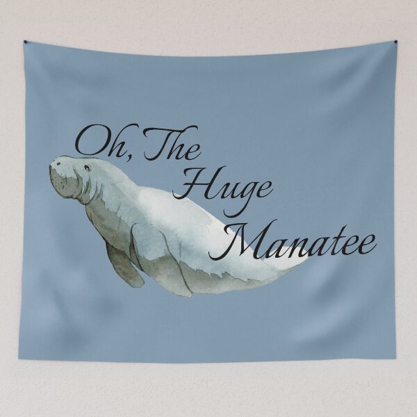 Item preview, Oh The Huge Manatee Pun Design designed and sold by Vileprint.