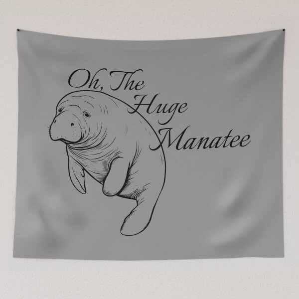 Item preview, Oh The Huge Manatee Pun Design designed and sold by Vileprint.