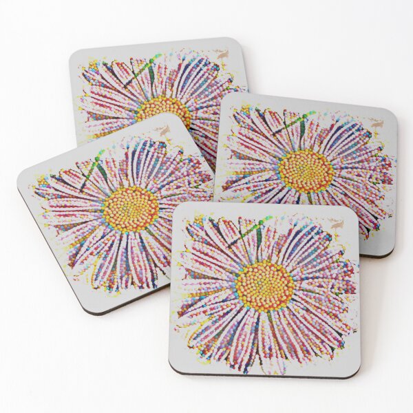 Item preview, Pastel Mosaic Beaded Daisy Flower Pop Art Graphic designed and sold by BalkanBloom.
