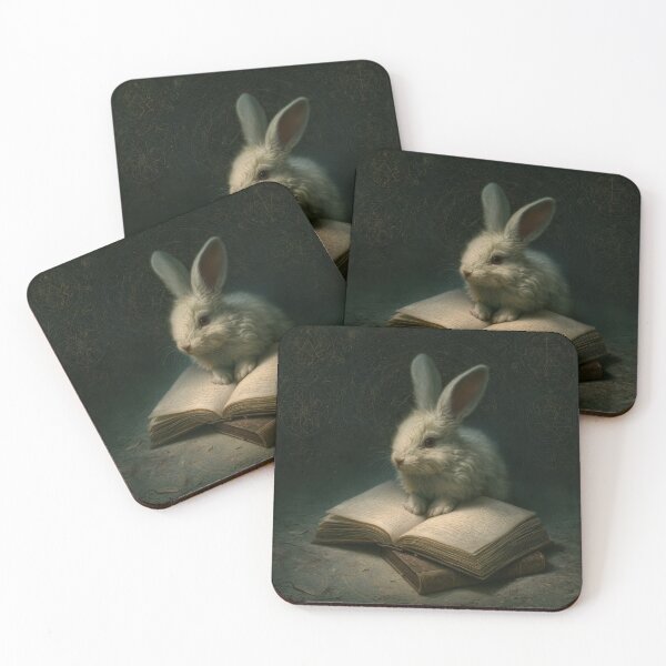 Item preview, Mystical White Rabbit on an Ancient Spell Book designed and sold by Shannon Hilson.