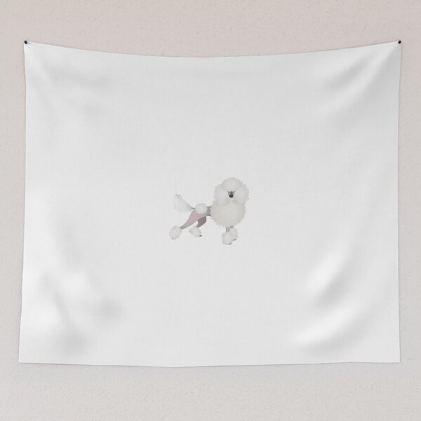 Item preview, Elegant White Poodle Dog Illustration designed and sold by DailyDoodlesBySumbul.