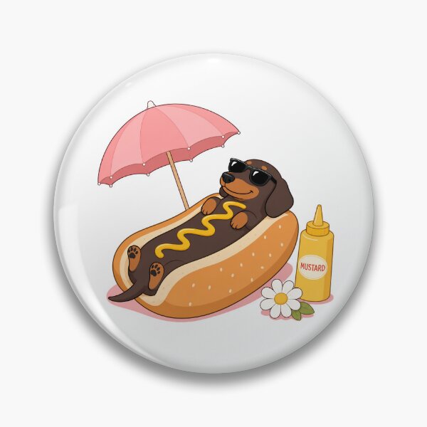Item preview, Funny Wiener Dog Relaxing - Hot Dog Dachshund Beach Summer designed and sold by CutOutIdols.