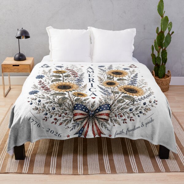 Item preview, America 250 Patriotic Floral Watercolor designed and sold by PetalGarden.