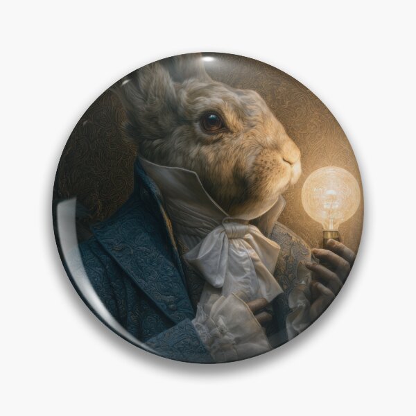 Item preview, Victorian Rabbit Scholar Holding a Glowing Light designed and sold by Shannon Hilson.