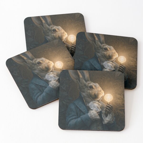Item preview, Victorian Rabbit Scholar Holding a Glowing Light designed and sold by Shannon Hilson.