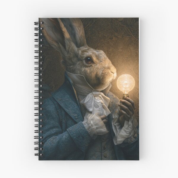 Item preview, Victorian Rabbit Scholar Holding a Glowing Light designed and sold by Shannon Hilson.